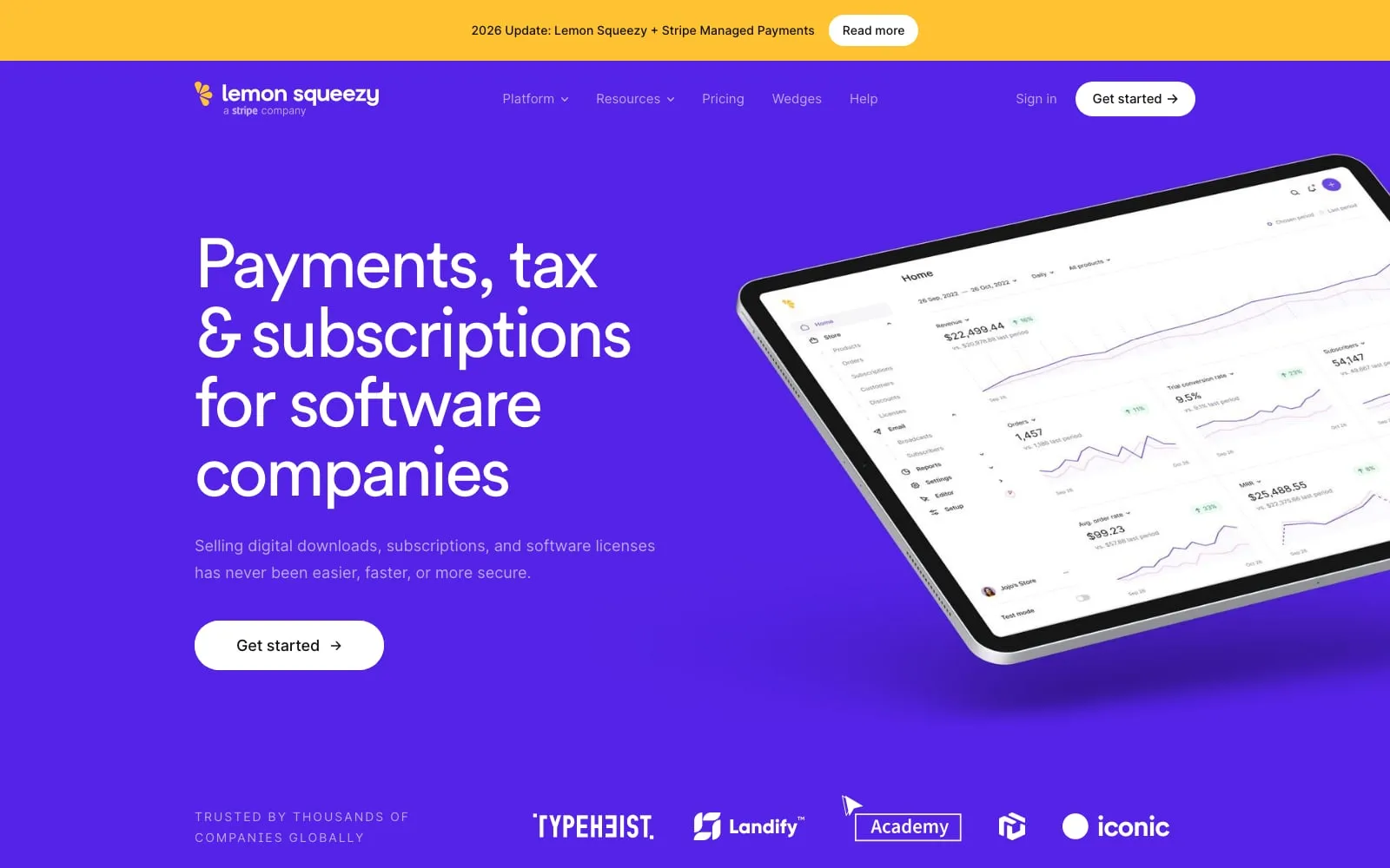 Screenshot of Lemon Squeezy