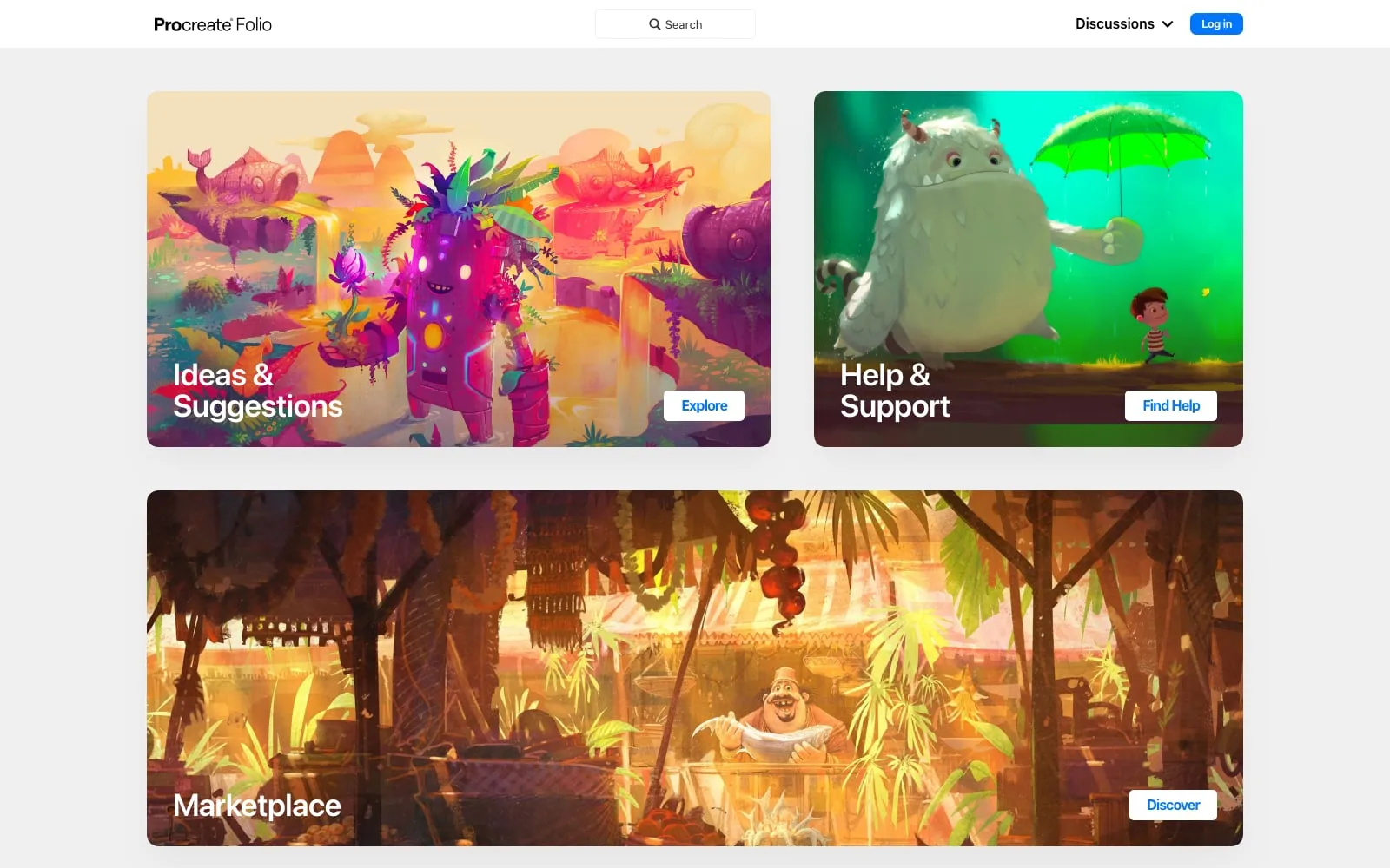 Screenshot of Procreate Folio