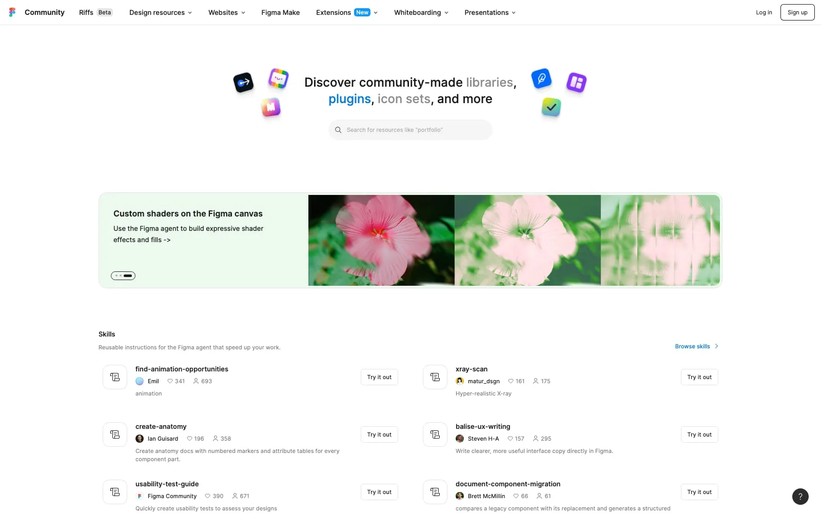 Screenshot of Figma Community