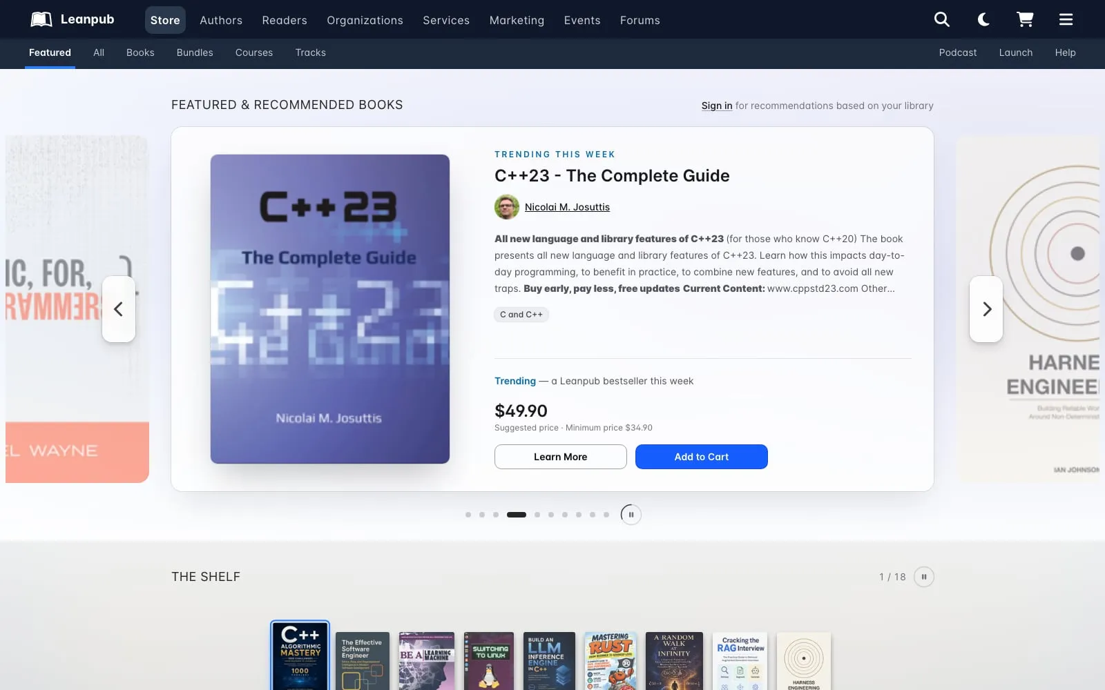 Screenshot of Leanpub