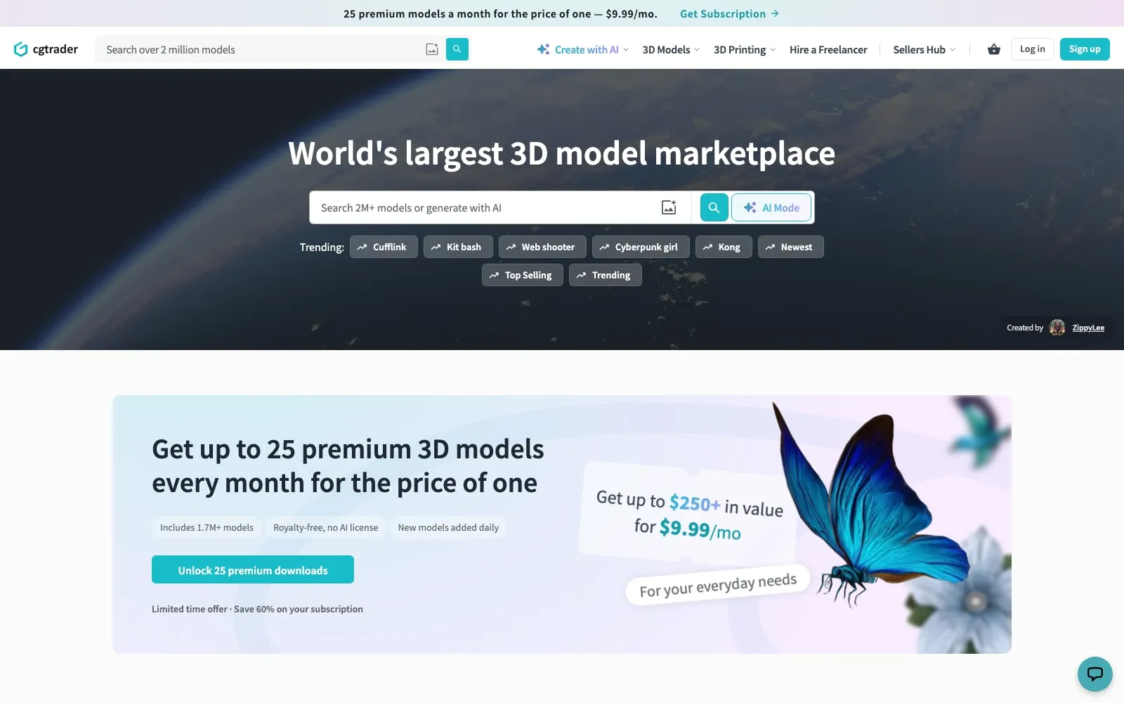 Screenshot of CGTrader