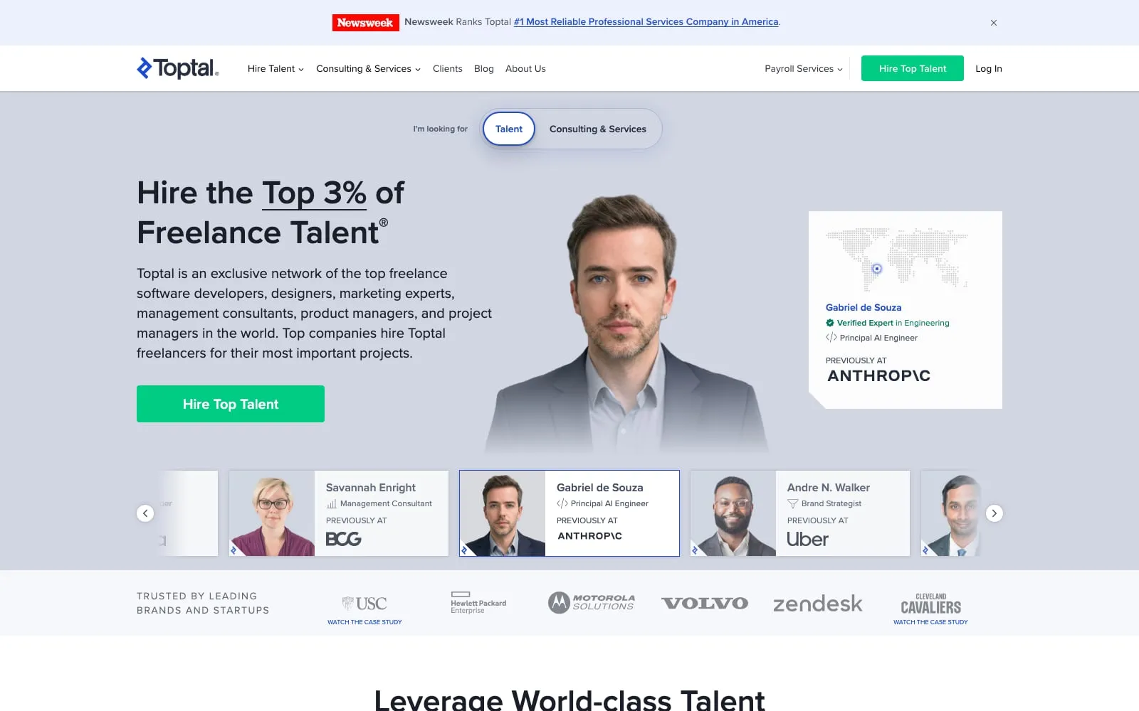 Screenshot of Toptal