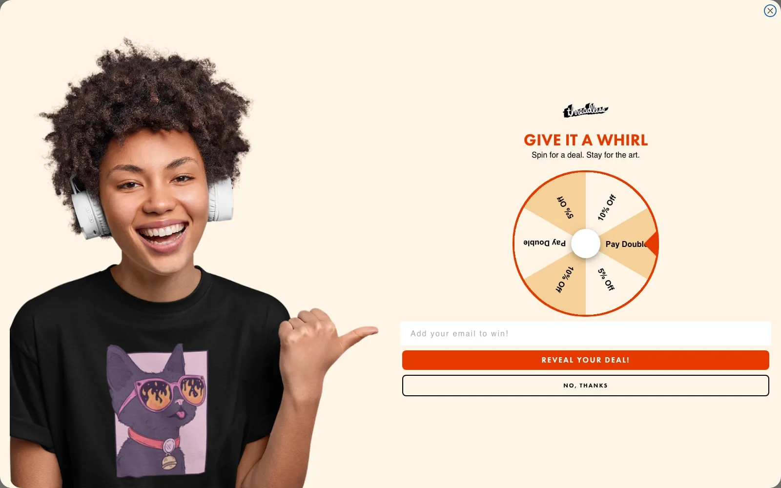 Screenshot of Threadless