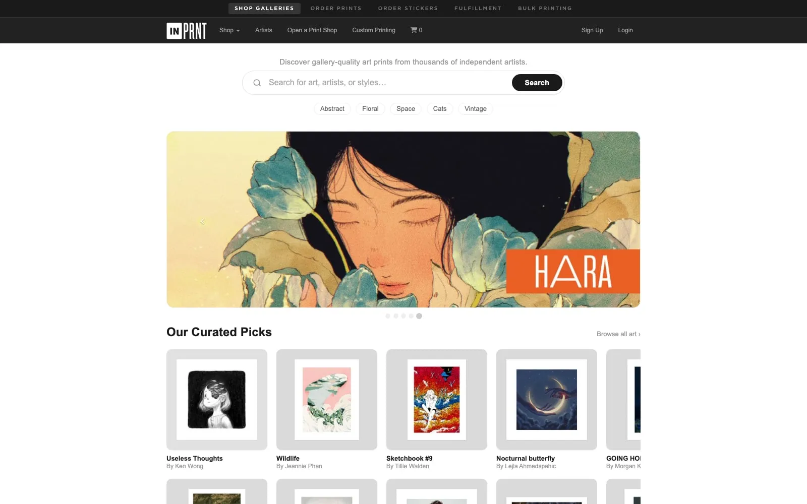 Screenshot of INPRNT